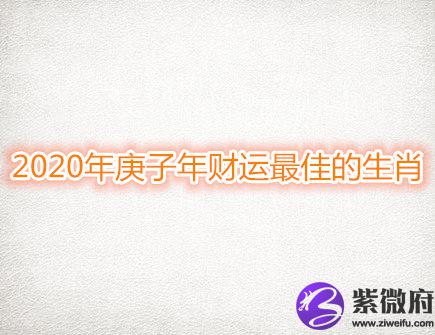 2020年庚子年财运最佳的生肖