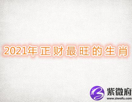 2021年正财最旺的生肖