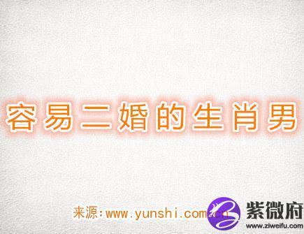 容易二婚的生肖男