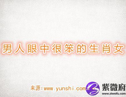 男人眼中很笨的生肖女